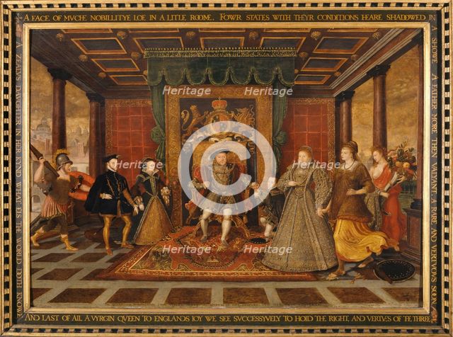 'The family of Henry VIII: An Allegory of  the Tudor Succession', 1572. Creators: King Henry VIII, Lucas de Heere.