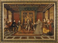 The family of Henry VIII: An Allegory of the Tudor Succession 1572. Artists: King Henry VIII, Lucas de Heere
