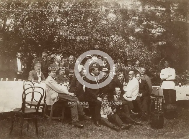 The Family of Irkutsk Merchant Belogorov at a Picnic., 1910-1919. Creator: Unknown.