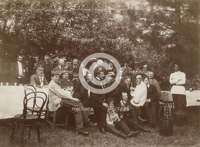 The Family of Irkutsk Merchant Belogorov at a Picnic., 1910-1919. Creator: Unknown.