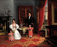 The Family of John Q. Aymar, ca. 1833. Creator: George W Twibill