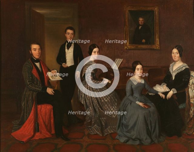 The family of Jorge Flaquer, 1842-1845. Creator: Espalter, Joaquín (1809-1880).