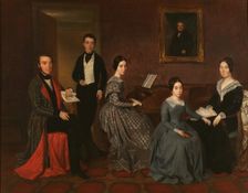 The family of Jorge Flaquer, 1842-1845. Creator: Espalter, Joaquín (1809-1880)