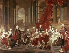 The family of Philip V, 1743, oil on canvas by Louis Van Loo