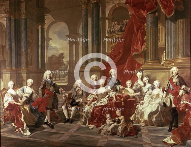 The family of Philip V, 1743, oil on canvas by Louis Van Loo.