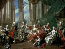 The family of Philip V, oil by Louis Van Loo