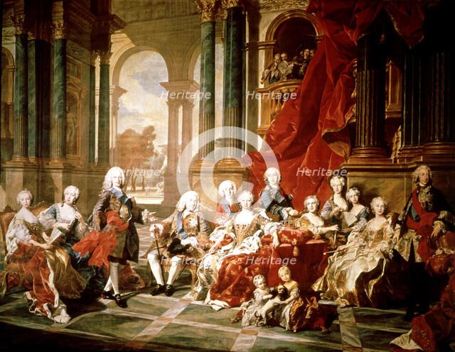 The family of Philip V, Oil by Louis Van Loo.
