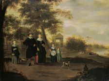 The Family of Preacher Reinier Halma in Langerak on the Lek, 1652. Creators: Jacques Muller, Jacob van Bemmel
