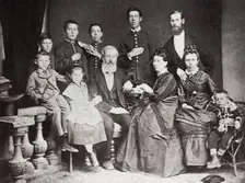 The family of Russian author and playwright Anton Chekhov, Taganrog, Russia, 1874. Artist: S Isakovich