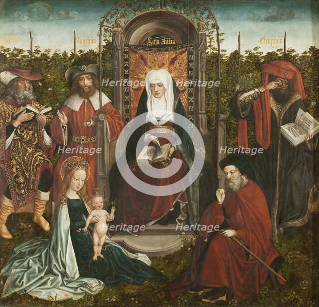 The Family of Saint Anne (Triptych, central panel), ca 1500-1510. Creator: Master of the Family of Saint Anne (active ca 1500-1510).