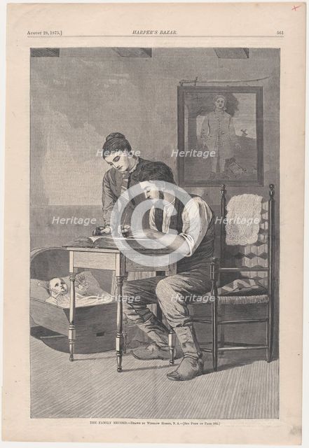 The Family Record (Harper's Bazar, Vol. VIII), August 28, 1875. Creator: Unknown.