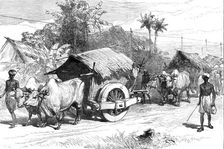The Famine in Bengal: bullock hackeries for carrying grain, 1874. Creator: Unknown