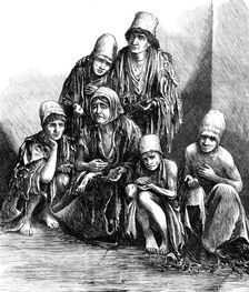 The Famine in Persia: starving people at Shiraz, 1871. Creator: Unknown