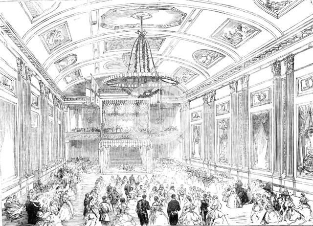 The Fancy Dress Ball of the Royal Academy of Music at the Hanover-Square Rooms, 1856.  Creator: Unknown.