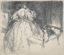 The Fantastic Dress, 1890. Creator: Charles Hasslewood Shannon (British, 1863-1937)