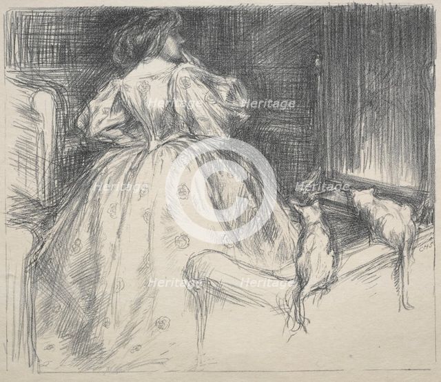 The Fantastic Dress, 1890. Creator: Charles Hasslewood Shannon (British, 1863-1937).