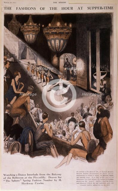 'The Fashions of the Hour at Suppertime', 1926. Artist: H Hookway Cowles