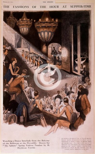 'The Fashions of the Hour at Suppertime', 1926. Creator: H Hookway Cowles.