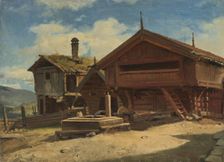 The Farm Gulsvik in Hallingdal, 1848. Creator: Adolph Tidemand