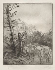 The Farm on the Hill. Creator: Alphonse Legros (French, 1837-1911)