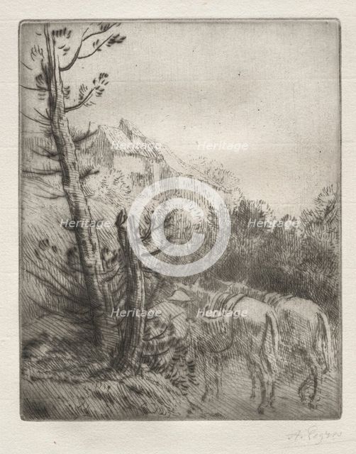 The Farm on the Hill. Creator: Alphonse Legros (French, 1837-1911).