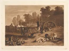 The Farm-Yard with the Cock (Liber Studiorum, part IV, plate 17), March 29, 1809. Creator: JMW Turner