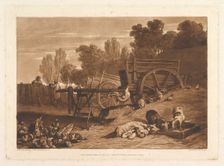 The Farm-Yard with the Cock (Liber Studiorum, part IV, plate 17), March 29, 1809. Creator: JMW Turner
