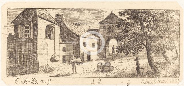 The Farmyard, 1859. Creator: Emmanuel Phélippes-Beaulieu.