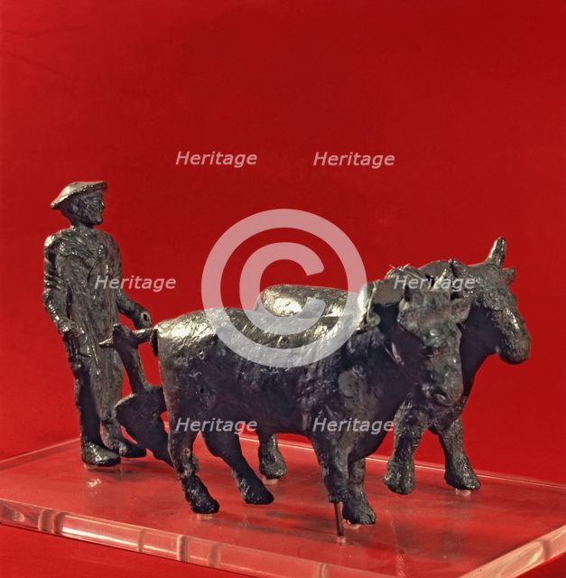 The farmer of Arezzo, bronze Sculpture, from Arezzo.