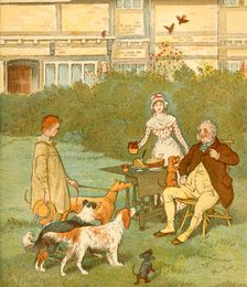 The Farmer's Boy with his master's dogs, c1881. Creator: Randolph Caldecott
