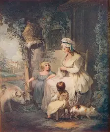 The Farmer's Door 1790. Artist: Benjamin Duterrau