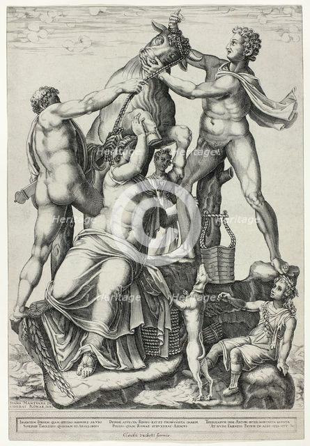 The Farnese Bull with Dirce, Zethus and Amphion, 1581. Creator: Diana Mantuana.