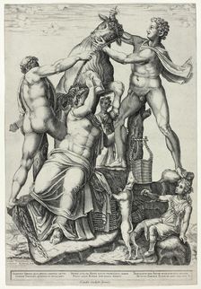 The Farnese Bull with Dirce, Zethus and Amphion, 1581. Creator: Diana Mantuana