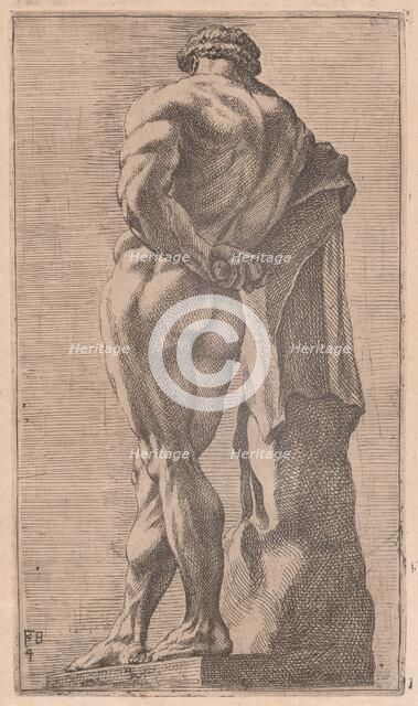 The Farnese Hercules, seen from behind [plate 4], 1638. Creator: François Perrier.