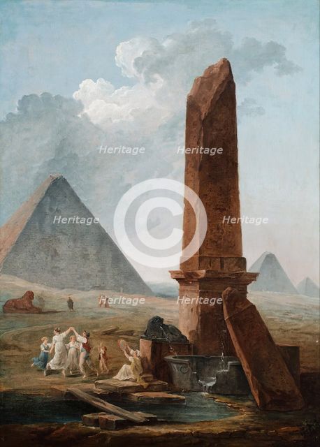 The Farandole Amidst Egyptian Monuments. Artist: Robert, Hubert (1733-1808)