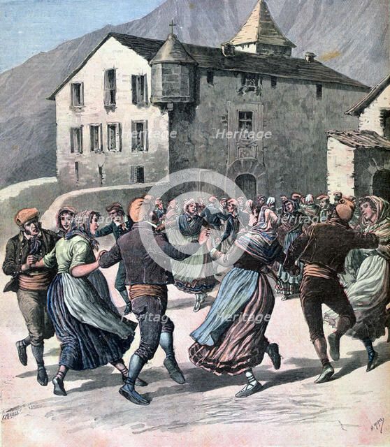 The Farandole, Andorra, 1891. Creator: Henri Meyer.