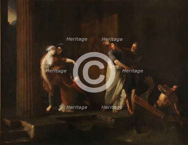 The farewell of Brutus and Portia, 1799. Artist: Dubost, Antoine (1769-1825)