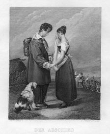 The farewell c1833. Artist: Edouard Schuler