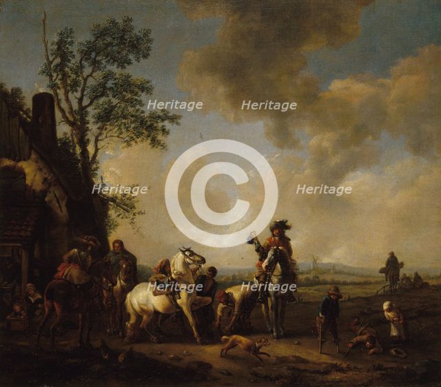 The farrier, after Wouwerman, between 1609 and 1699. Creator: Unknown.