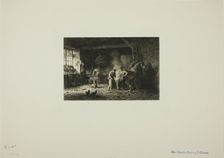 The Farrier's Shop, 1865. Creator: Charles Emile Jacque