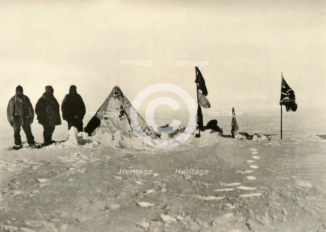 'The Farthest South Camp After Sixty Hours' Blizzard', February 1909. Artist: Unknown.