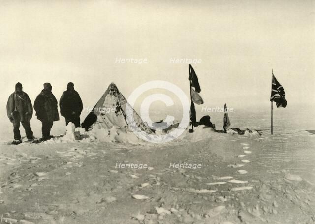 'The Farthest South Camp After Sixty Hours' Blizzard', February 1909. Artist: Unknown.
