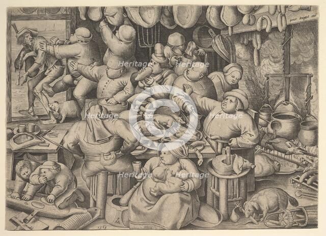 The Fat Kitchen, 1563. Creator: Pieter van der Heyden.