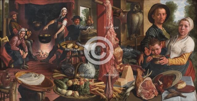 The Fat Kitchen. An Allegory, 1565-1575. Creator: Pieter Aertsen.