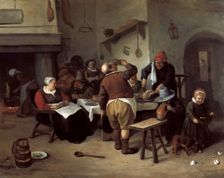 The Fat Kitchen. Artist: Steen, Jan Havicksz (1626-1679)