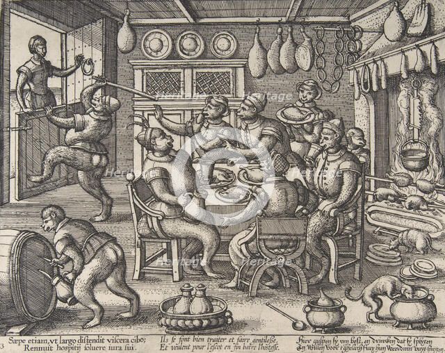 The Fat Kitchen, from the series Monkeys. Creator: Peeter van der Borcht.