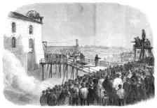 The Fatal Accident at New Hartley Colliery: removal of the coffins containing the bodies, 1862. Creator: Unknown