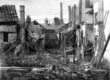 The fatal explosion at a percussion-cap manufactory in Graham-Street, Birmingham:...the ruins, 1862. Creator: Unknown