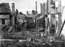 The fatal explosion at a percussion-cap manufactory in Graham-Street, Birmingham:...the ruins, 1862. Creator: Unknown