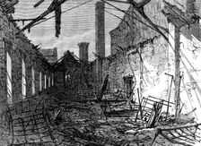The fatal fire at the Liverpool Workhouse, Brownlow-Hill: ruins of the children's dormitory, 1862. Creator: Unknown